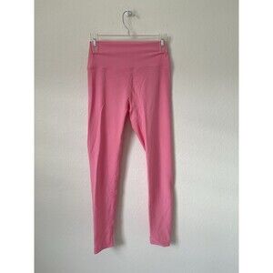 Wilo The Label Ribbed Ankle Ruch High‎ Waist Yoga Pink Leggings Size Small